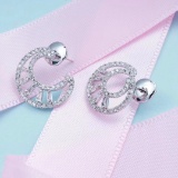 14k Gold 0.90 Ctw Natural H Diamond Earrings
