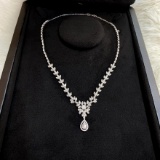 14k Gold 3.80 Ct Natural H Diamond Necklace