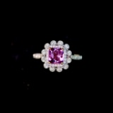14k Gold 1.07 Ctw Natural Sapphire & Diamond Ring