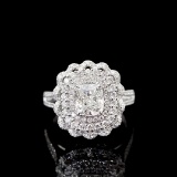 14k Gold 1.57 Ctw Natural E Diamond Ring/pendant