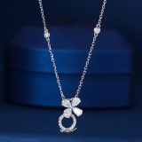 14k Gold 0.71 Ctw Natural H Diamond Necklace