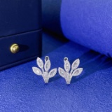 14k Gold 0.42 Ctw Natural H Diamond Earrings