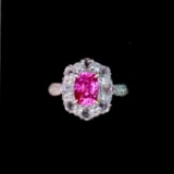 14k Gold 2.79 Ctw Natural Sapphire & Diamond Ring