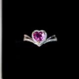 14k Gold 1.23 Ctw Natural Sapphire & Diamond Ring