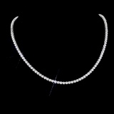 14k Gold 5 Ct Natural H Diamond Necklace