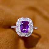 14k Gold 1.83 Ctw Natural Sapphire & Diamond Ring