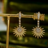 14k Gold 0.44 Ct Natural H Diamond Earrings