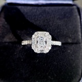 14k Gold 0.51 Ct Natural F Diamond Ring