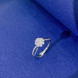 14k Gold 0.61 Ctw Natural H Diamond Ring
