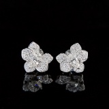 14k Gold 1.03 Ctw Natural H Diamond Earrings