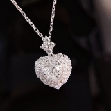 14k Gold 0.89 Ctw Natural G Diamond Necklace