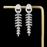 14k Gold 0.9 Ct Natural H Diamond Earrings