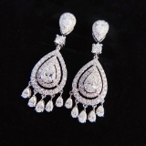 14k Gold 1.64 Ctw Natural H Diamond Earrings