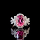 14k Gold 2.71 Ctw Natural Tourmaline & Diamond Ring