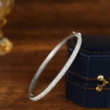 14k Gold 3.5 Ct Natural H Diamond Bangle