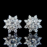 14k Gold 0.94 Ctw Natural I Diamond Earrings