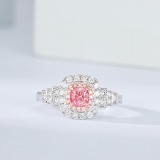 14k Gold 0.83 Ctw Natural Pink Diamond & Diamond Ring