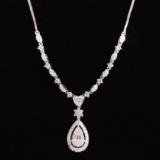 14k Gold 1 Ct Natural H Diamond Necklace