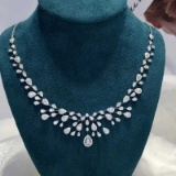 14k Gold 3.56 Ct Natural H Diamond Necklace