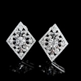 14k Gold 1.02 Ctw Natural G Diamond Earrings