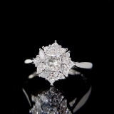 14k Gold 0.91 Ctw Natural H Diamond Ring