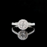 14k Gold 0.59 Ctw Natural H Diamond Ring