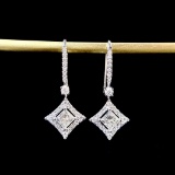 14k Gold 1.03 Ctw Natural H Diamond Earrings