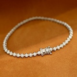 14k Gold 2 Ct Natural H Diamond Bracelet