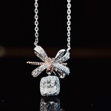 14k Gold 0.5 Ctw Natural H Diamond Necklace