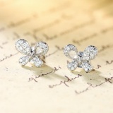 14k Gold 0.26 Ctw Natural H Diamond Earrings
