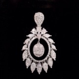 14k Gold 1.1 Ct Natural H Diamond Pendant