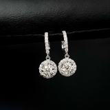 14k Gold 0.64 Ctw Natural H Diamond Earrings