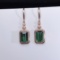 14k Gold 4.90 Ct Natural Tourmaline & Diamond Earrings