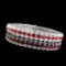 14k Gold 9.74 Ctw Natural Ruby & Diamond Bracelet