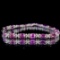 14k Gold 11.10 Ctw Natural Sapphire & Diamond Bracelet