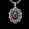 14k Gold 1.80 Ctw Natural Ruby & Diamond Pendant