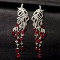 14k Gold 10.5 Ctw Natural Ruby & Diamond Earrings