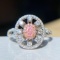 14k Gold 0.68 Ctw Natural Pink Diamond & Diamond Ring/pendant