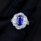 14k Gold 2.34 Ctw Natural Sapphire & Diamond Ring