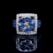14k Gold 2.6 Ctw Vivid Blue Natural Sapphire & Diamond Ring