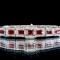 14k Gold 4.65 Ctw Natural Ruby & Diamond Bracelet