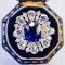 14k Gold 3.4 Ctw Vivid Blue Natural Sapphire & Diamond Ring