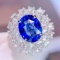 14k Gold 4.16 Ctw Natural Sapphire & Diamond Ring/pendant