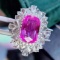 14k Gold 3.29 Ct Natural Sapphire & Diamond Ring/pendant