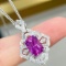 14k Gold 2.40 Ctw Natural Sapphire & Diamond Pendant