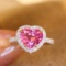 14k Gold 2.65 Ctw Vivid Pink Natural Spinel & Diamond Ring