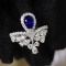 14k Gold 2.24 Ctw Natural Sapphire & Diamond Ring