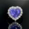 14k Gold 6.74 Ctw Natural Sapphire & Diamond Ring/pendant
