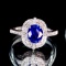 14k Gold 1.09 Ctw Natural Sapphire & Diamond Ring
