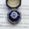14k Gold 1.20 Ct Vivid Blue Natural Sapphire & Diamond & Sapphire Ring